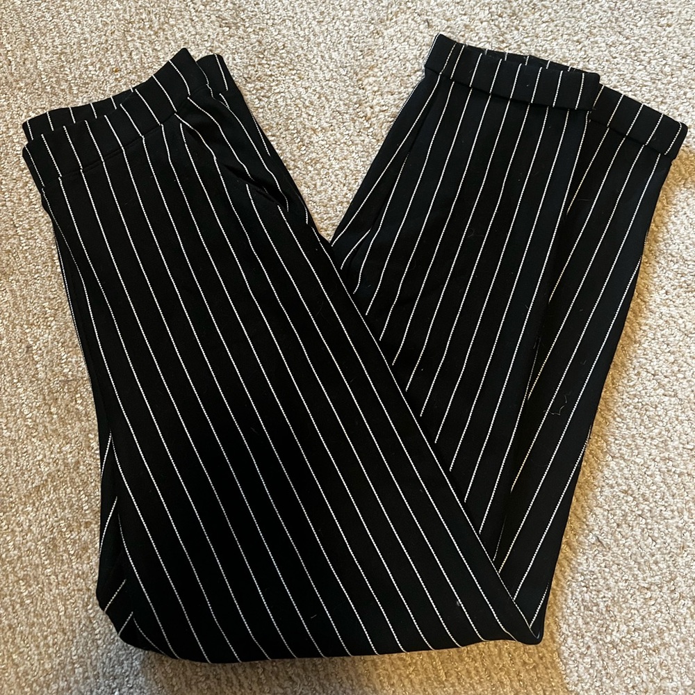 Pinstripe Cropped Pants